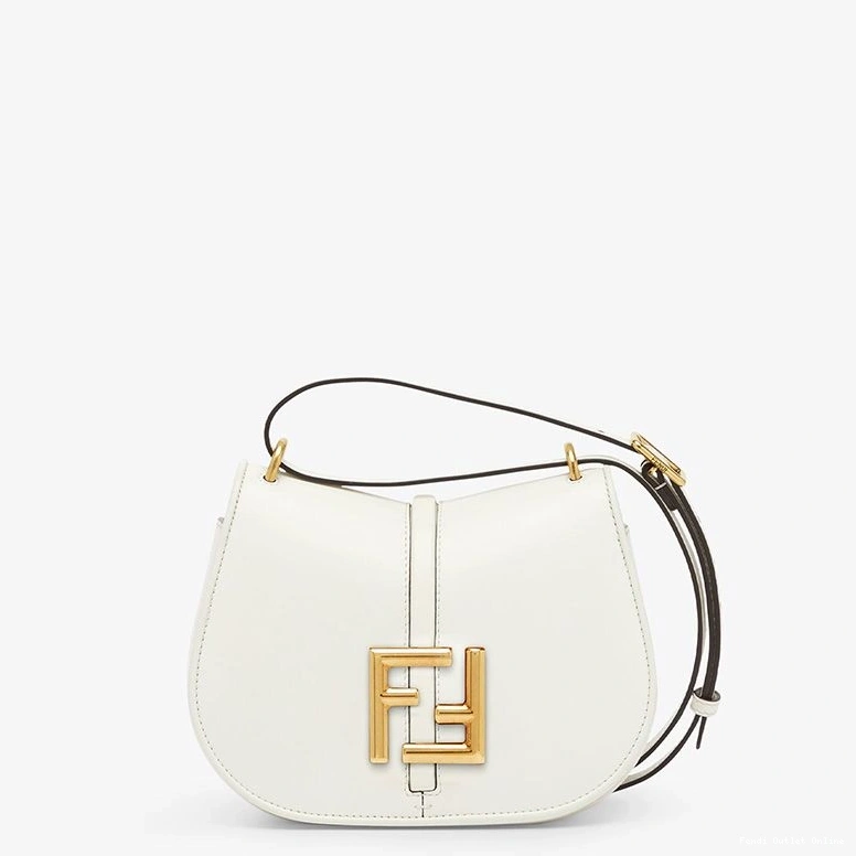 C'mon White Leather Fendi Mini In Calf Bag 0718